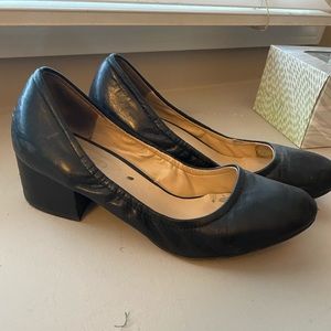 Franco sarto leather block heels
